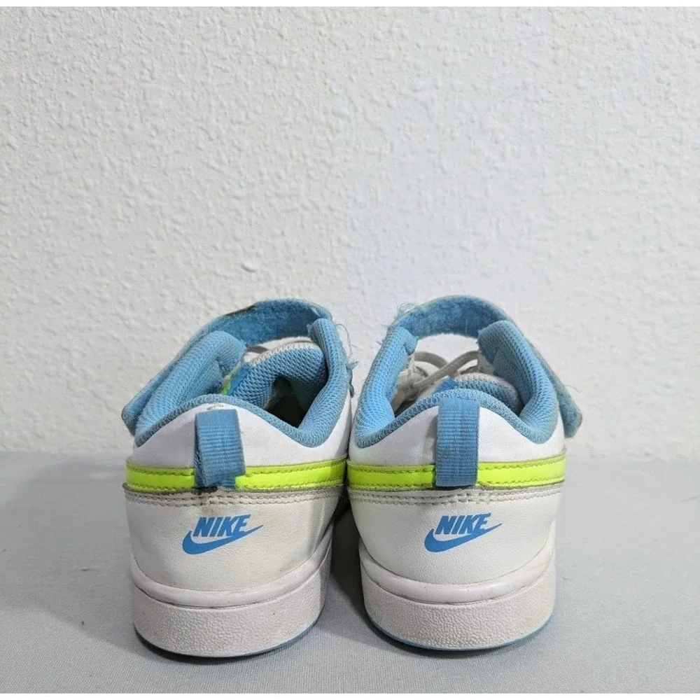 Nike Court Borough Low 2‎ Kids 3Y White Baltic Blue Volt BQ5451-122